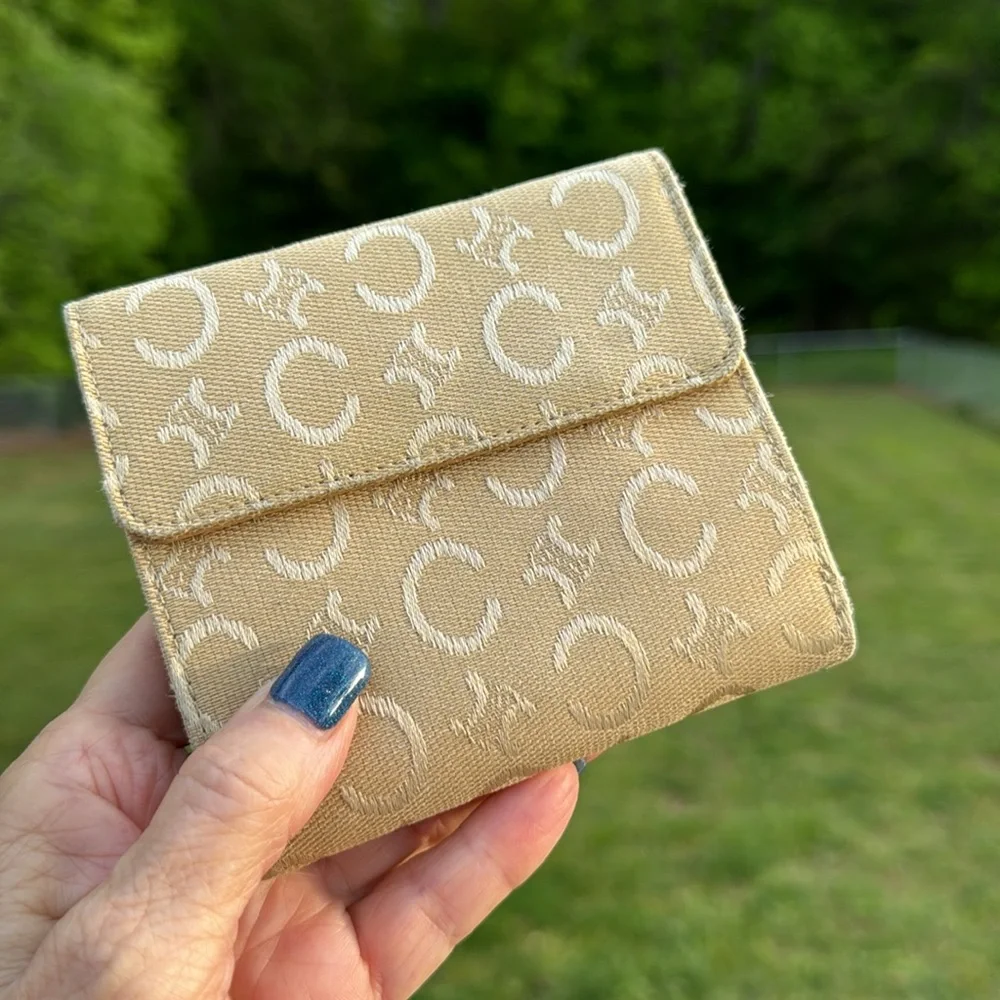 Celine CC monogram denim wallet in yellow in like new condition. authent… - Picture 2 of 15